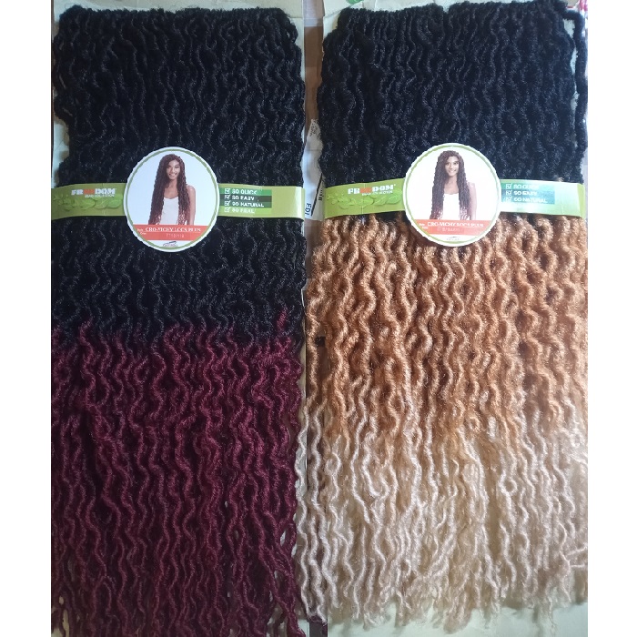 Freedom 2X Cro Vichy Locs Plus Crochet Braid (2 in 1 Pack)